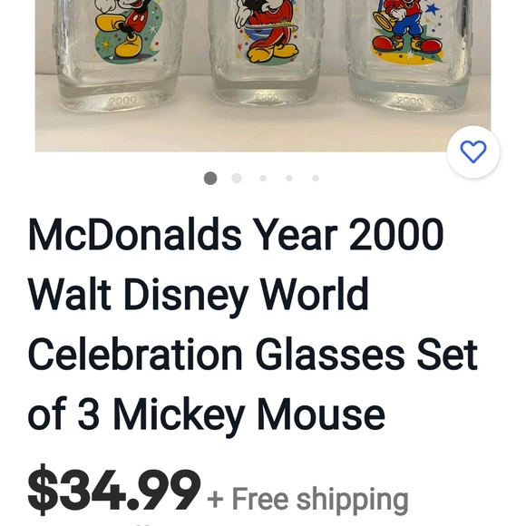 McDonald's Disney gear 2000 commemorative glasses - Picture 3 of 3